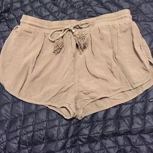 tanish green shorts